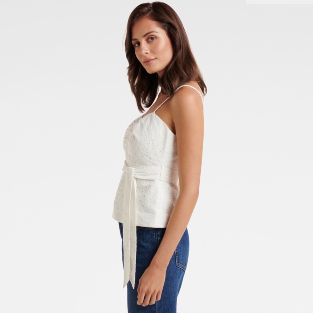 Forever New Mimi Embroidered Linen Bustier - Picture 4 of 7